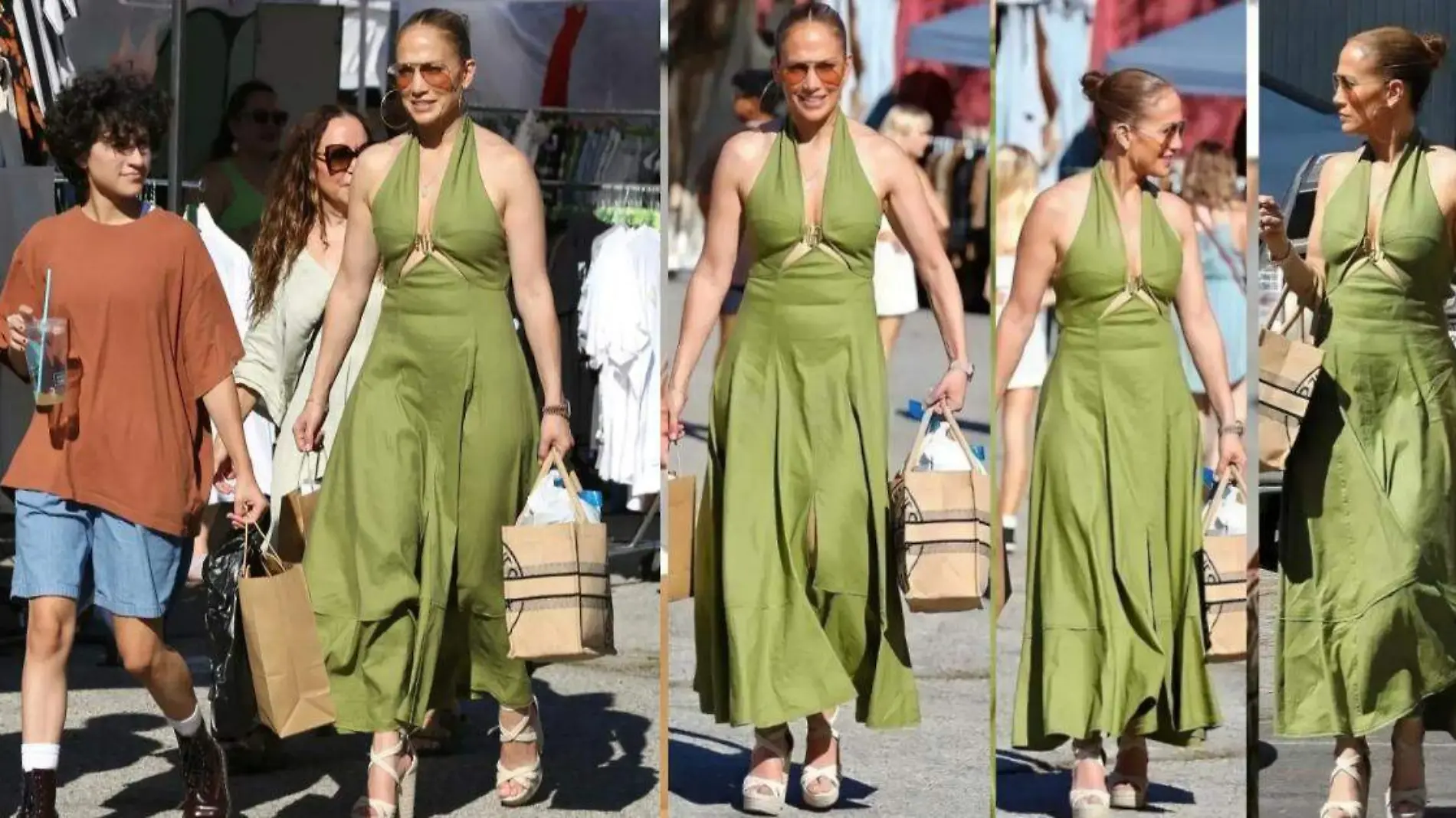 JLo fue captada de compras en un “tianguis” de Los Ángeles